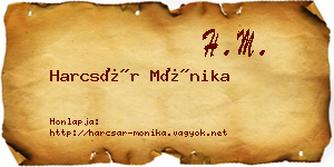 Harcsár Mónika névjegykártya