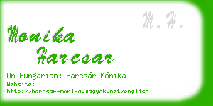monika harcsar business card