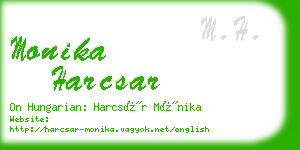 monika harcsar business card